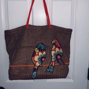 Vera Bradley Large Straw Tote
